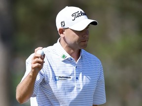 Bill Haas fired a round of 68 to sit atop the leaderboard after first-round play at Augusta. Various Haas family members have teed off at the Masters in the past. (Getty Images/AFP)