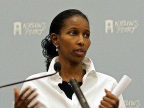 Ayaan Hirsi Ali, a Somali-born Dutch politician known for her criticism of Islam, speaks at a news conference in The Hague, The Netherlands in this May 16, 2006 file photo. (Reuters files)