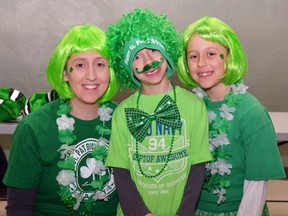 Black and white -- but green all over -- were these participants in the third annual Shamrock Shuffle which despite chilly weather was a success.
Carol Beechey/Juniper Studios