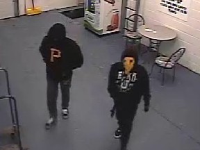 Police are looking for suspects connected to two robberies at a furniture store near the Herongate Mall. (submitted photo)