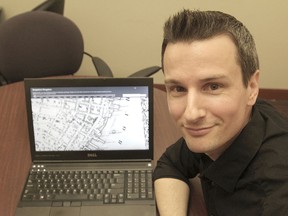 City web developer Chris Taylor has helped produce a new online application that lets people view the progress of the city from 1865 to present day by using a sliding bar over old maps and aerial photos.
Michael Lea The Whig-Standard