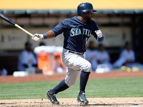 Second time around against the Angels this past week was a lot different story than the first for Mariners' rookie Abraham Almonte. (Getty Images)