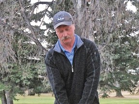 Craig Hamilton, one of the groundskeepers at the Vulcan Golf and Country Club, hit the fairways with a group of fellow groundskeepers at the start of last season. 
Vulcan Advocate file photo