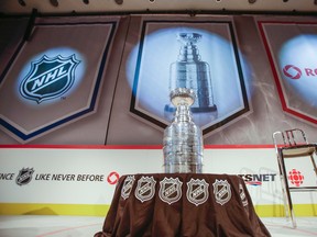 The Stanley Cup on display earlier this season in downtown Toronto. (Ernest Doroszuk/Toronto Sun/QMI Agency)