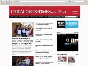 Chicago Sun-Times website. (SCREENSHOT)