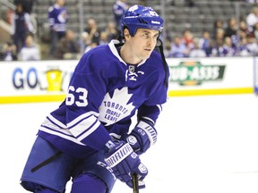 For the first time in 11 years as a junior, minor pro and NHLer, Maple Leafs centre Dave Bolland is not going to the post-season dance. “I’m not used to being around this,” Bolland said of the sombre mood surrounding the team as the players cleaned out their stalls for the year. (AL CHAREST/QMI AGENCY)