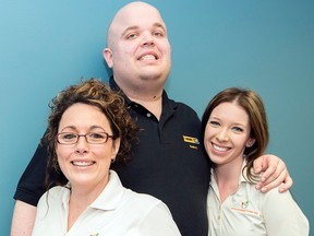 Joanne Bouchard (left) and Jenna Whitcher (right) are behind the new Adult Enrichment Center focused on providing developmental skills and independence building for adults with developmental disabilities. Cody Whitcher (middle) is among the first enrolled. Photo by Solana Cain