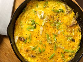 Mark McEwan’s Asparagus & Goat Cheese Frittata. (Supplied)