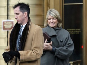 Martha Stewart, founder of Martha Stewart Living Omnimedia, exits the Manhattan Federal Courthouse in New York, January 24, 2013.  Stewart was at the courthouse for personal reasons. (REUTERS/Brendan McDermid)
