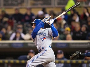 Blue Jays' Brett Lawrie hit a grand slam against the Minnesota Twins at Target Field on Tuesday night. (USA TODAY SPORTS/PHOTO)