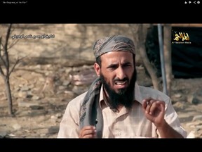 Yemen's al-Qaida leader Nasser al-Wuhaishi. (YouTube Screenshot)