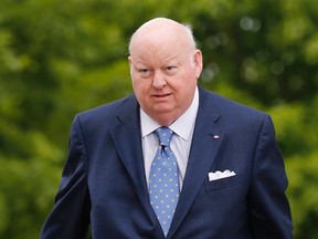 Mike Duffy is pictured arriving to Parliament Hill in this May 28, 2013 file photo. (REUTERS/Chris Wattie)