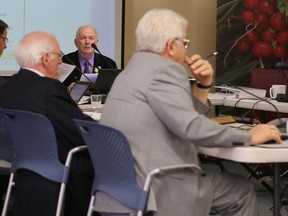 Frontenac County councillors discuss the plan to expand community paramedicine at Wednesday morning's meeting.
ELLIOT FERGUSON/KINGSTON WHIG-STANDARD/QMI AGENCY