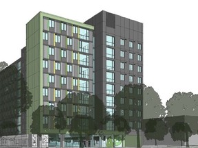 A sketch of the proposed student-focused apartment complex at 45 Mann Ave., near the University of Ottawa. (Development application).