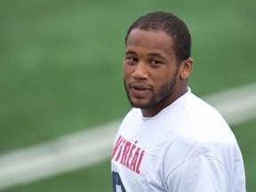 Montreal Alouettes' Brandon Whitaker during training in Montreal on July 24, 2013. (MARTIN CHEVALIER/LE JOURNAL DE MONTRÉAL/QMI AGENCY)