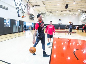 DeMar DeRozan at the Raptors' practice court. (Ernest Doroszuk, Toronto Sun)