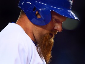 Adam Lind is ailing and unsure when he'll be back in the Blue Jays lineup. (QMI AGENCY/PHOTO)
