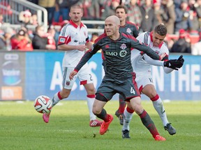 Toronto FC midfielder Michael Bradley missed last week’s game against Colorado with a quad injury. (USA TODAY SPORTS)