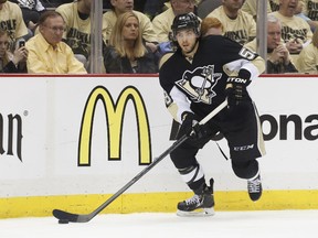 Pittsburgh Penguins defenceman Kris Letang took some undisciplined penalties in Game 1 versus the Columbus Blue Jackets. (Reuters)
