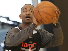 Raptors' Terrence Ross at practice on April 18. (Dave Thomas, Toronto Sun)