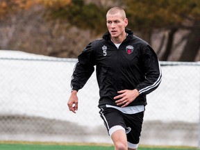 Ottawa Fury FC Omar Jarun during a training session at Carleton University. The team plays it's first ever home game on Saturday. April 18,2014. Errol McGihon/Ottawa Sun/QMI Agency