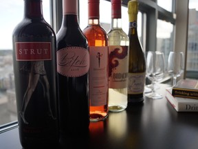 A lineup of wines targeted at the female wine-consuming market. (Sarah Zaharia/Winnipeg Sun/QMI Agency)