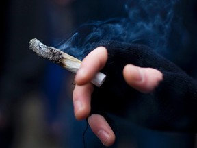 A young man smokes a marijuana joint.

REUTERS/Ben Nelms/Files