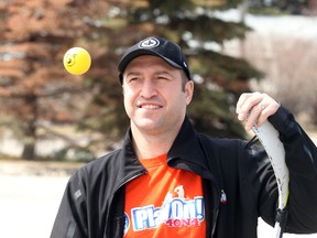 Jeff Dzikowicz, event director for the Play On 4 on 4 hockey tournament is seen in Winnipeg, Man. Monday April 21, 2014. (Brian Donogh/Winnipeg Sun/QMI Agency)