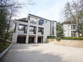 The mansion at 2346 Doulton Dr. in Mississauga that Ritchies Auctioneers will auction off Sunday, April 27. Originally priced at $8 million, Ritchies expects bidding to start at $4 million. (Ernest Doroszuk/Toronto Sun)