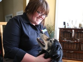 Gino Donato/The Sudbury Star
Ashley Rozon, a behaviour therapist with Bark Busters, works with Osker.