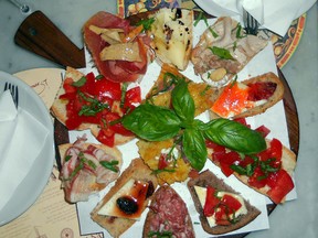 Italian appetizers — colorful and tantalizing — provide a tasty start to dinner. (Photo: Rick Steves)
