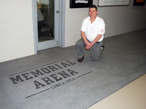 St. Thomas Ald. Tom Johnston poses in the foyer at Memorial Arena in St. Thomas on Tuesday. Ben Forrest/Times-Journal