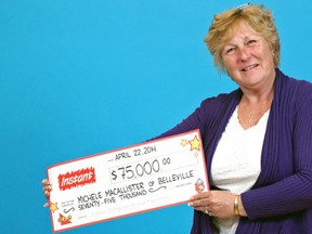 Belleville's Michele MacAllister is the winner of a $75,000 top prize with Instant More Lucky Lines. OLG reported the winning ticket was purchased at John’s Variety Store on Station Street in Belleville.  Instant More Lucky Lines is available for $3 a play and the top prize is $75,000. Odds of winning a prize are one in 3.27.