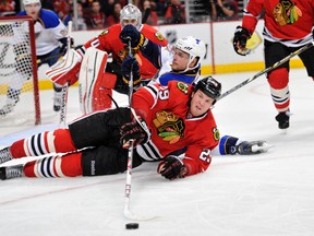 Bryan Bickell had nine goals and 17 points in 23 games in the 2013 playoffs. (Rob Grabowski/USA TODAY Sports)