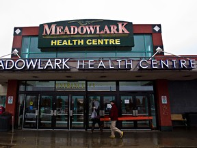 Meadowlark Health Centre is seen in Edmonton, Alta., on Wednesday, April 23, 2014. Anyone who was at the Dynalife Diagnostic Lab in the centre on Monday, April 21 between 11:40 a.m. and 2:00 p.m., and at Meadowlark Shopping Centre during the same time may have been exposed to the disease. Codie McLachlan/Edmonton Sun/QMI Agency