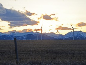 Private individuals and companies can fund their own wind turbines and generating stations and connect them to the grid through the AESO. However some landowners don't want to to see transmission lines near their property. John Stoesser photo/QMI Agency