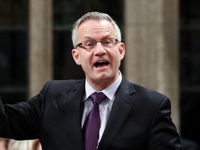 Canada's International Trade Minister Ed Fast responds to a point of order in the House of Commons on Parliament Hill in Ottawa April 9, 2014. (REUTERS/Chris Wattie)