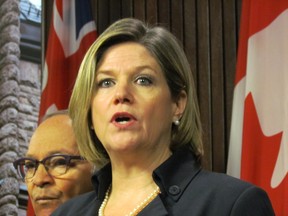 Ontario NDP Leader Andrea Horwath releases an open letter to Premier Kathleen Wynne on April 23, 2014. (Antonella Artuso/Toronto Sun)