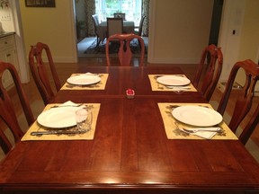 dinner table set