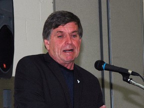 Speaking at a town hall meeting Monday in St. Thomas, Simcoe North MPP Garfield Dunlop called the Ontario College of Trades "a disaster."
Ian McCallum/Times-Journal