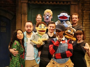 The cast of Avenue Q pose for a picture. The production is featured at the Sudbury Theatre Centre. JOHN LAPPA/THE SUDBURY STAR/QMI AGENCY