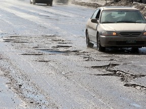 Highway 280 has been named Manitoba's worst road, beating last year's winner, seen her, St. James Street. (file photo)