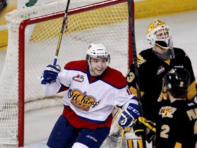 The Oil Kings beat Brandon in Game 5 of their second-round playoff series to take the round at home, where Edmonton is 1-0 this season in close-out games. (David Bloom, Edmonton Sun)