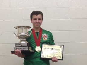Connor Green is in the running to make the U14 provincial boys soccer team. (Submitted photo)