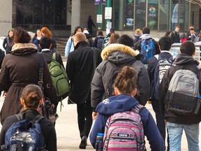 Western students on campus. (File photo)