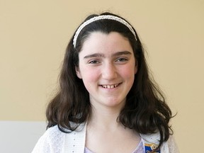 Magalie Malette, 14, was the recipient of Our Children, Our Future/ Nos Enfants, Notre Avenir's junior volunteer award on Thursday. Photo by Solana Cain/For The Sudbury Star