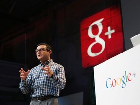 Vic Gundotra speaks about updates to Google+ during a Google event in San Francisco, Oct. 29, 2013 file photo.   REUTERS/Beck Diefenbach