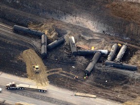 On Oct. 19, a CN train derailed nine cars near the hamlet of Gainford. - Reuters