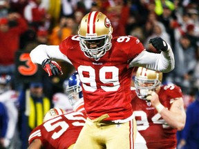 San Francisco 49ers general manager Trent Baalke said the team won't give up on Aldon Smith. (Reuters)