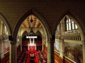 A view shows the Senate Chamber on Parliament Hill in Ottawa April 24, 2014.(REUTERS/Chris Wattie)